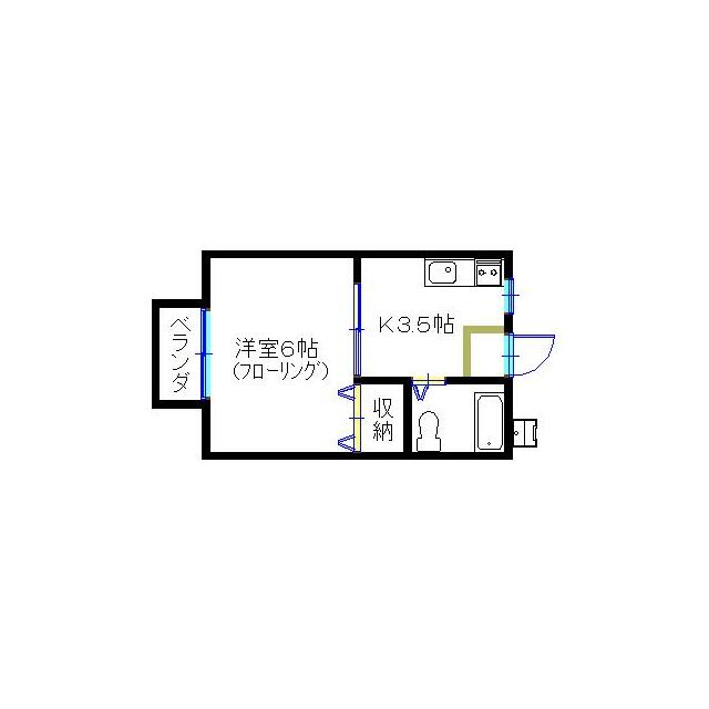 ソリッドリファイン善行　壱番館 103号室 間取り