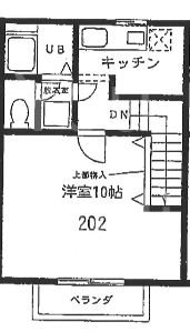ノーブル富水 2F号室 間取り