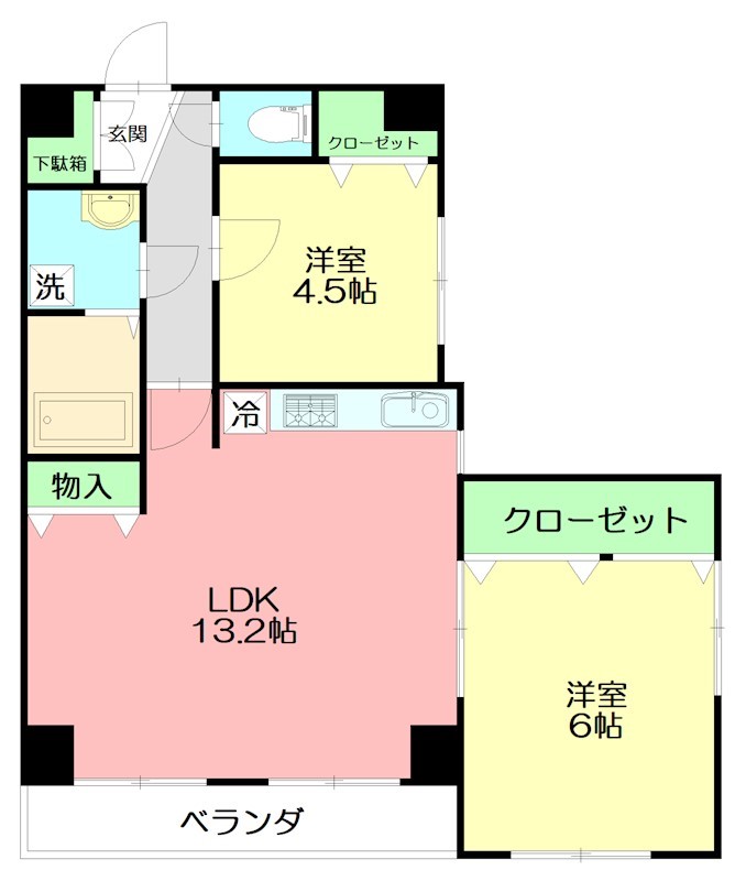 サンシルクマンション 202号室 間取り