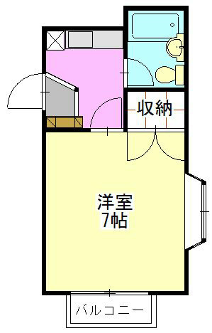 ヒルズ伊勢原 203号室 間取り