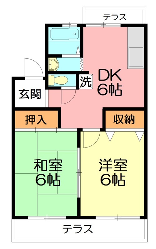 サンライト 1F号室 間取り