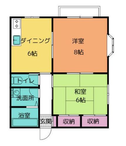 コーポ佐藤 202号室 間取り