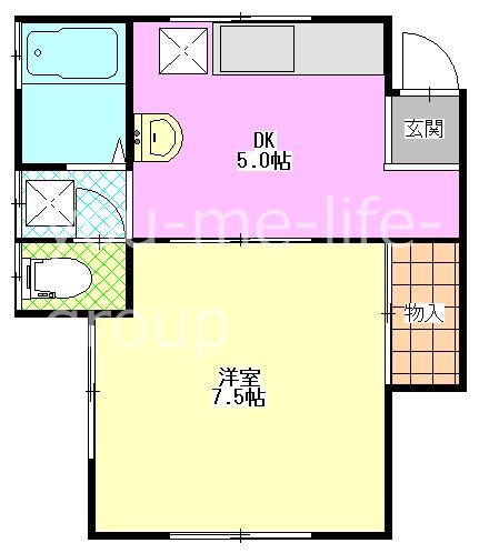 メゾン八坂 201号室 間取り