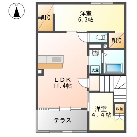 カルム　エスパス 間取り