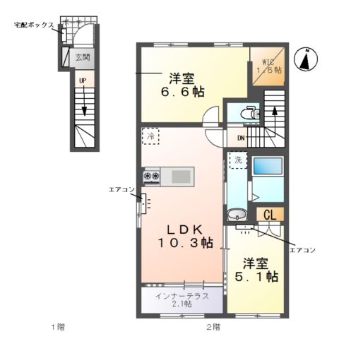 二宮喜代子様　アパートⅡ期新築工事 間取り