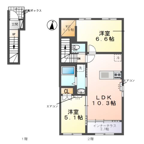 二宮喜代子様　アパートⅡ期新築工事 間取り