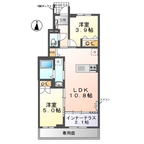 二宮喜代子様　アパートⅡ期新築工事 間取り