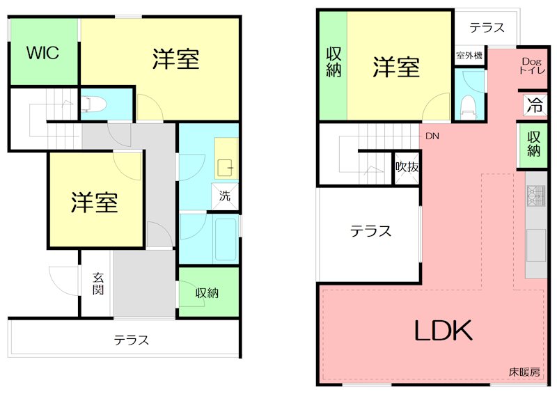 MonChien Villa F号室 間取り