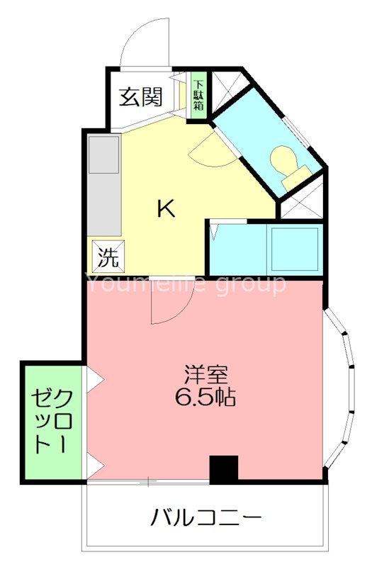 カサブランカ秦野  401号室 間取り
