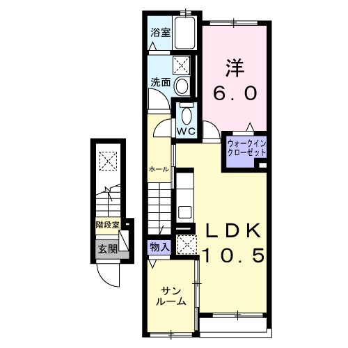 グレースヒル 202号室 間取り