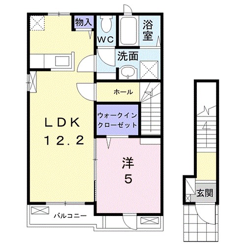 プランドール 201号室 間取り
