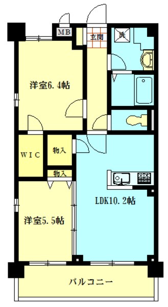 プランドール大船  301号室 間取り