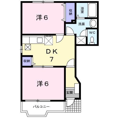 フォレスタＢ 101号室 間取り