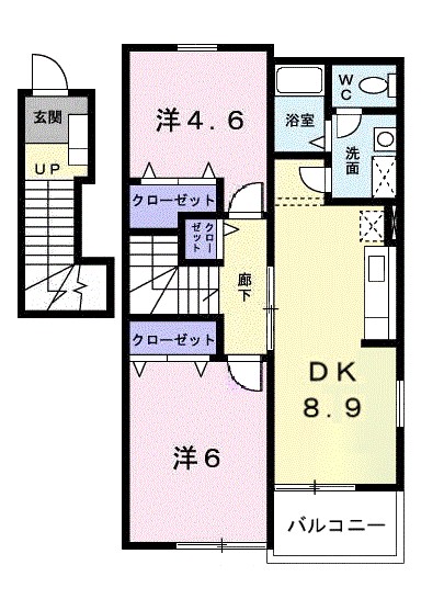 サンパティークＡ 201号室 間取り