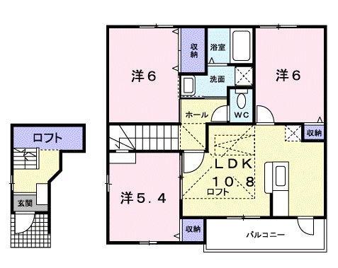 シャルマンＡ 201号室 間取り
