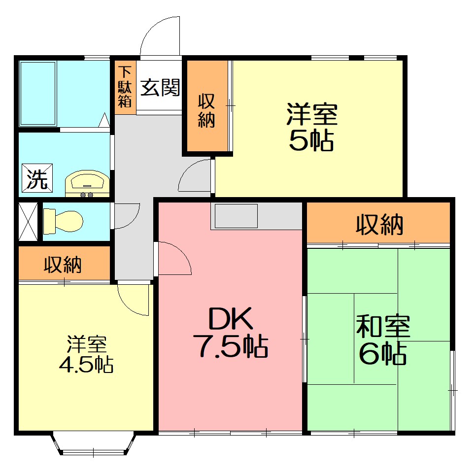 グリーンルーフ湘南 1-F号室 間取り
