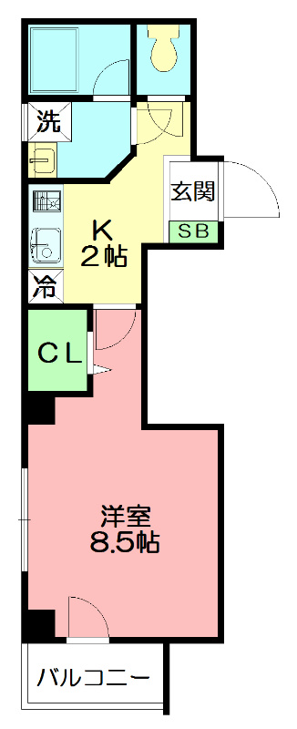 Scene1 302号室 間取り