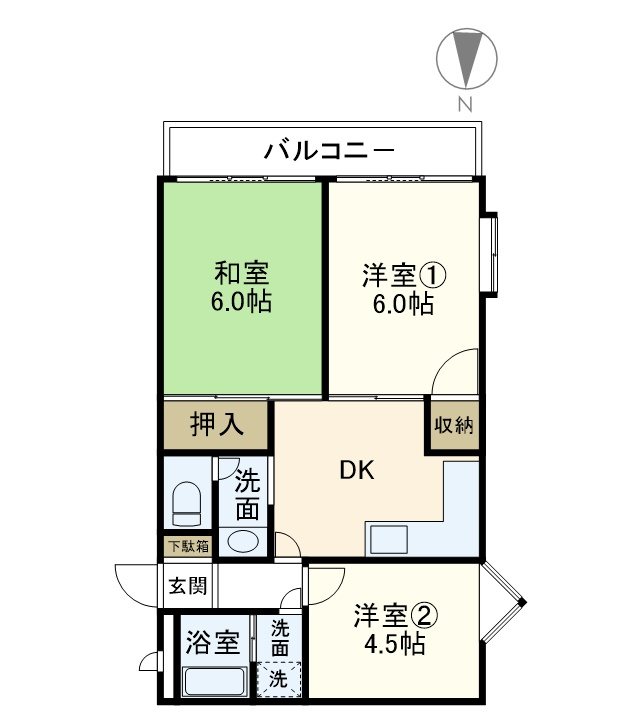 カネコハイツ 204号室 間取り