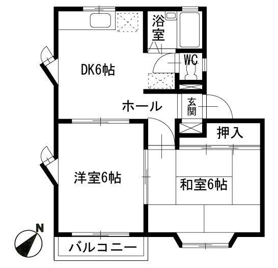 コーポサンライフ 202号室 間取り