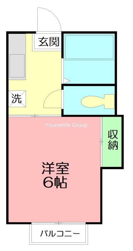 第一コーポミカ 201号室 間取り