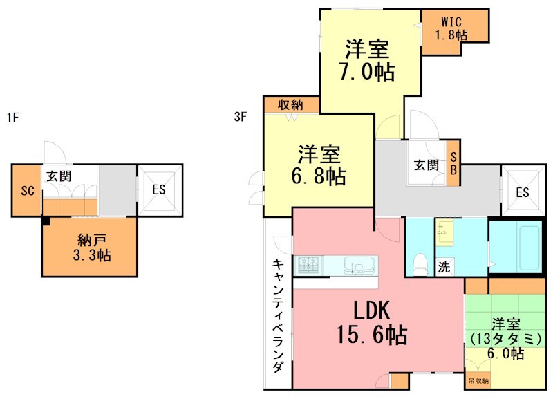 ＭＯＲＥ　ＣＡＬＤＯ 301号室 間取り