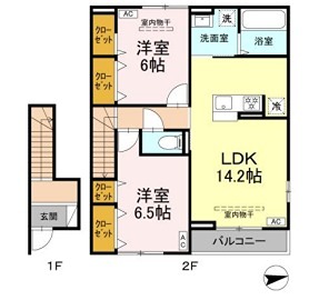 オリエンタルドエル　Ⅰ 203号室 間取り