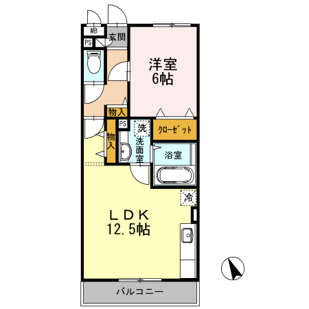 グランドソレイユ 303号室 間取り