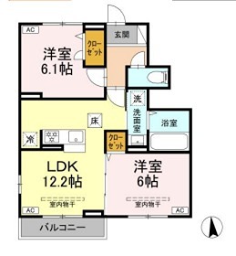 オリエンタルドエル　Ⅱ 102号室 間取り