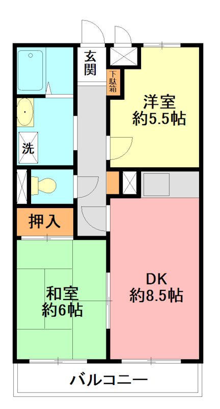 山洋ハイツ  302号室 間取り