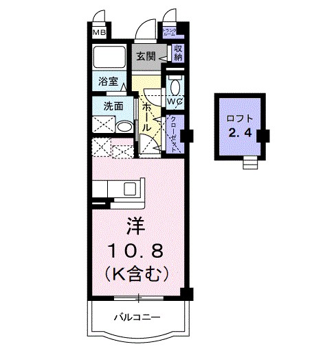 ウエスト　メゾン 303号室 間取り