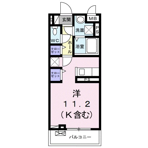ヴィクトワール 204号室 間取り