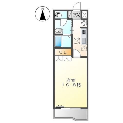 ＩＶＹ　ＣＯＵＲＴ（アイビーコート） 103号室 間取り