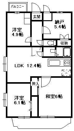 メゾングラシア 101号室 間取り