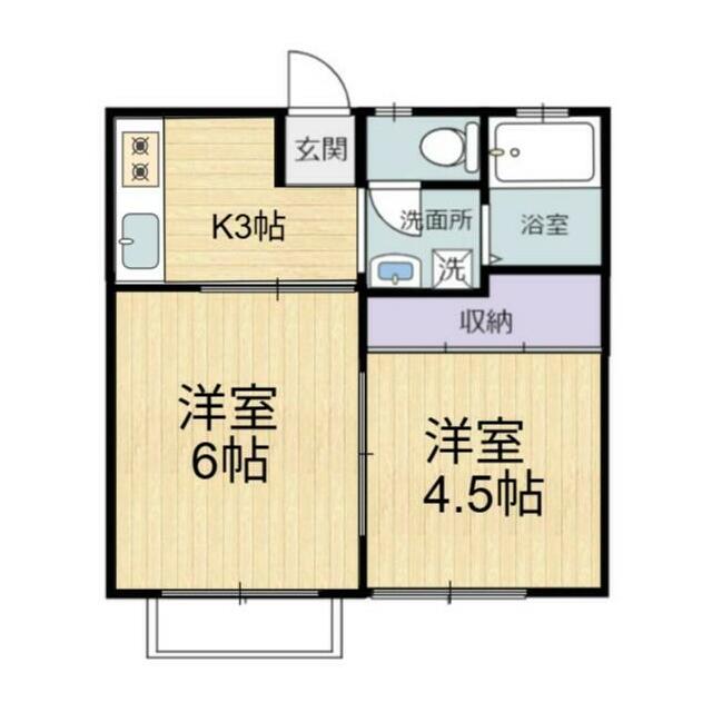 こばとハイツⅠ 202号室 間取り