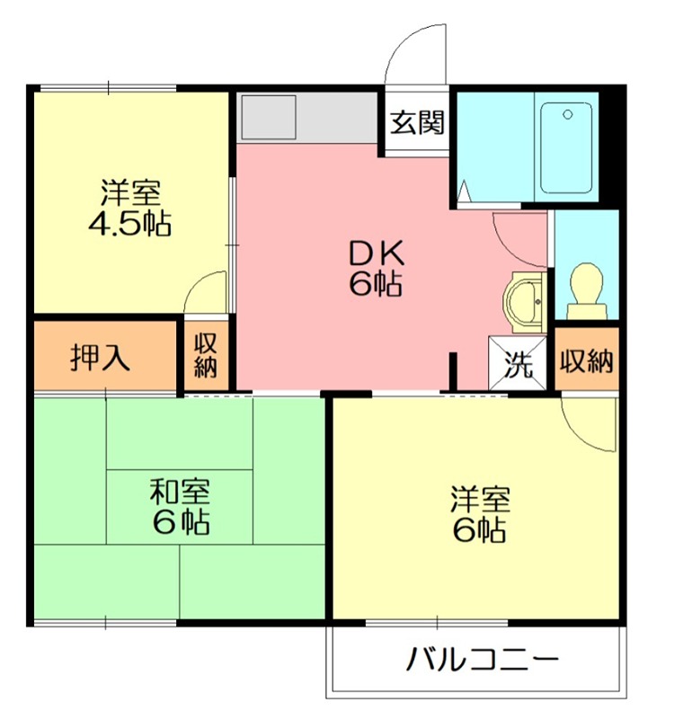 コーポ白山Ｂ 202号室 間取り