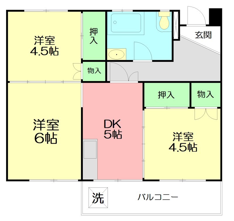 厚木サンコーポ 202号室 間取り