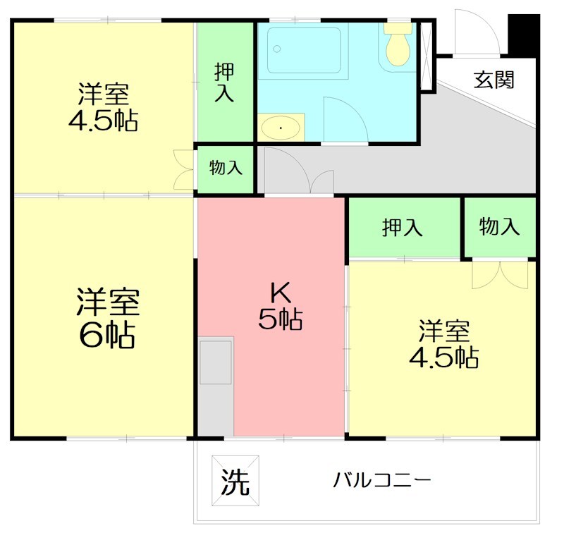 厚木サンコーポ 202号室 間取り