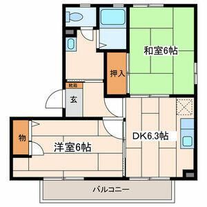 アムール 201号室 間取り