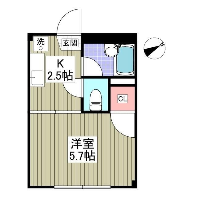 リエス伊勢原 105号室 間取り