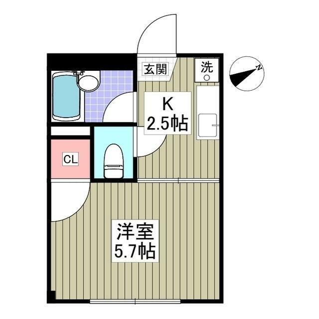 リエス伊勢原 103号室 間取り