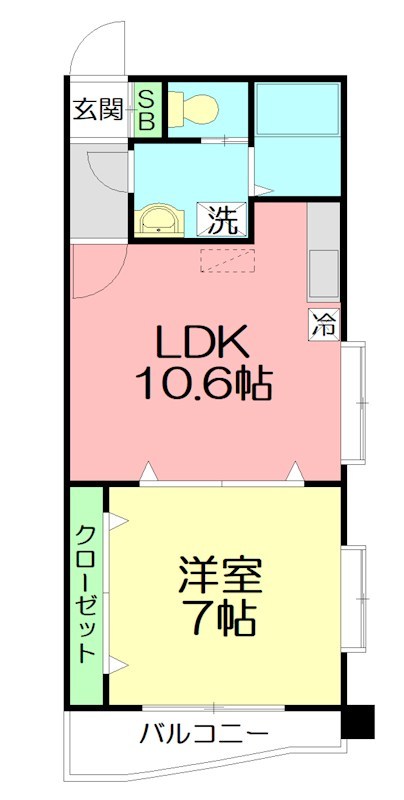 カイレジデンス矢部 203号室 間取り
