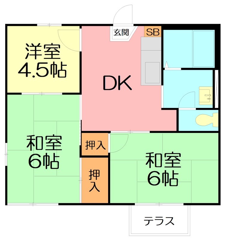 スターハイツＢ 102号室 間取り