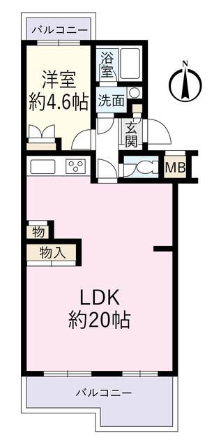 キャッスル富水 207号室 間取り