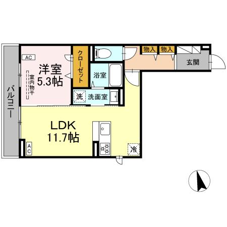 エスペリア高座渋谷 202号室 間取り