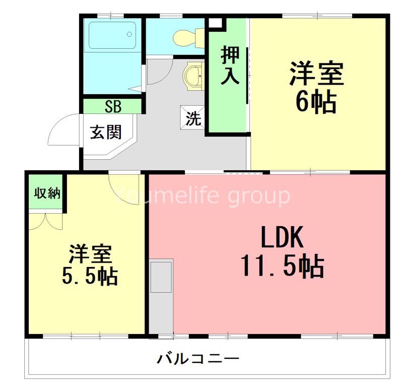 サンパレス林 103号室 間取り
