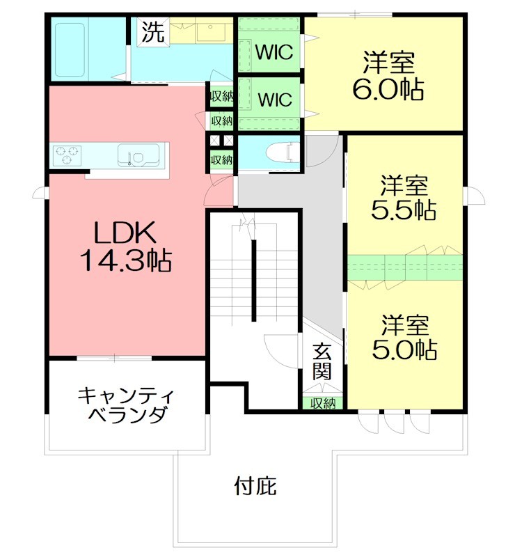 FONTAINE BLEAU 201号室 間取り