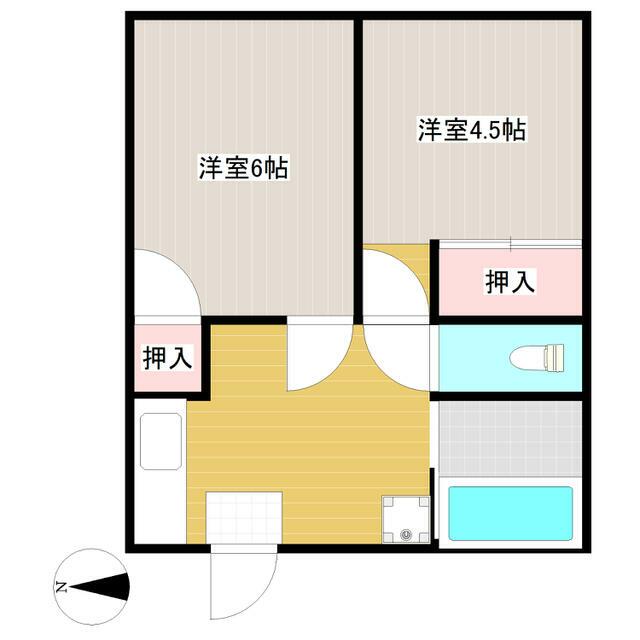 Ｐｕｐｐｙ　ｔｏ　Ｓｌｏｗ　Ｗａｌｔｚ 201号室 間取り