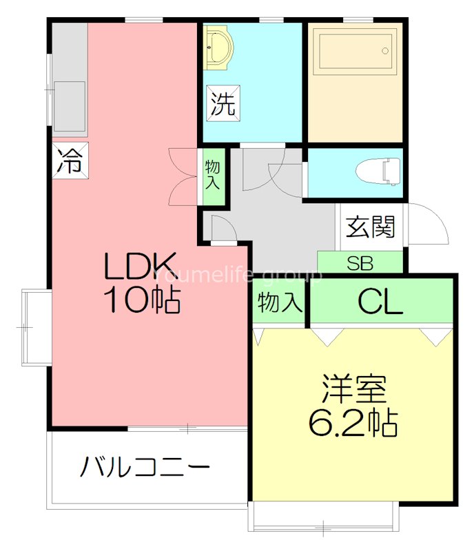 ガーラサントクⅠ 201号室 間取り