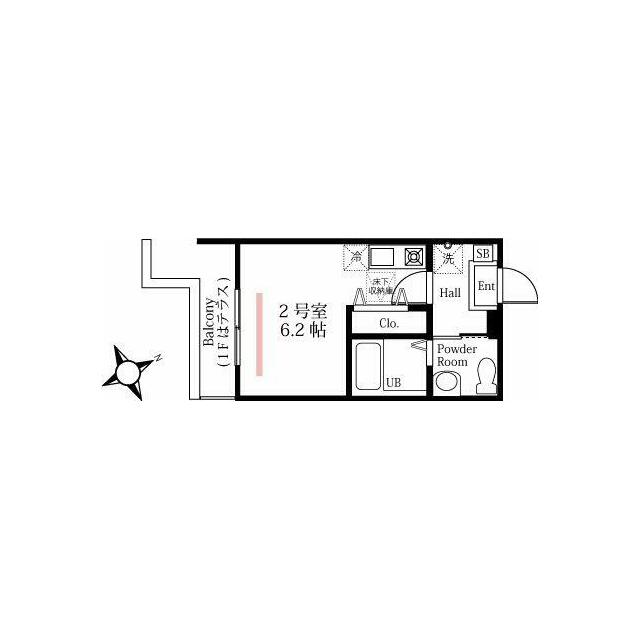 ハーミットクラブハウス戸塚吉田町 202号室 間取り
