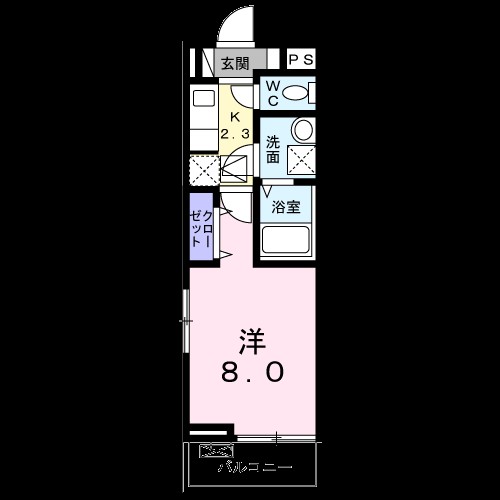 グランエスト横浜Ａ 104号室 間取り